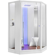 Душевая кабина Orans SR-89106S White LH 130x130 89106W0LH с паром и гидромассажем-1