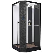 Душевая кабина Orans SR-89101LS Black LH 100x100 L 89101LBLH с паром и гидромассажем