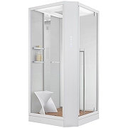 Душевая кабина Orans SR-89101RS White LH 100x100 R 89101RSLH с паром и гидромассажем