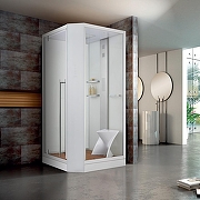 Душевая кабина Orans SR-89101RS White LH 100x100 R 89101RSLH с паром и гидромассажем-3