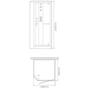 Душевая кабина Orans SR-89101RS White LH 100x100 R 89101RSLH с паром и гидромассажем-12