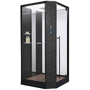 Душевая кабина Orans SR-89101RS Black LH 100x100 R 89101RBLH с паром и гидромассажем
