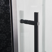 Душевая кабина Orans SR-89101RS Black LH 100x100 R 89101RBLH с паром и гидромассажем-8