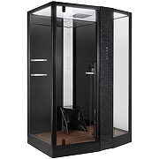 Душевая кабина Orans SR-89102RS Black LH 150x100 R 89102RBLH с паром и гидромассажем-1