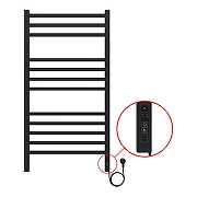 Электрический полотенцесушитель Azario Ancona 500x1000 П12 AZ71850B диммер справа Черный-3