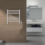 Электрический полотенцесушитель Azario Ancona 500x600 П7 AZ71856W диммер справа Белый-4