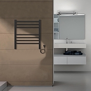 Электрический полотенцесушитель Azario Ancona 500x600 П7 AZ71856B диммер справа Черный-4