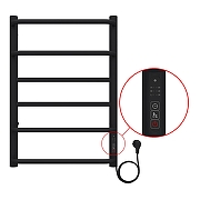 Электрический полотенцесушитель Azario Milan 400x600 П6 AZ90846B диммер справа Черный-3