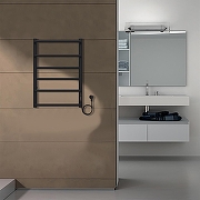 Электрический полотенцесушитель Azario Milan 400x600 П6 AZ90846B диммер справа Черный-4