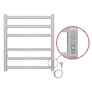 Электрический полотенцесушитель Azario Palermo 500x600 П6 AZ83856W диммер справа Белый-3