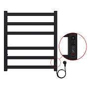 Электрический полотенцесушитель Azario Palermo 500x600 П6 AZ83856B диммер справа Черный-3