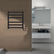 Электрический полотенцесушитель Azario Palermo 500x600 П6 AZ83856B диммер справа Черный-4