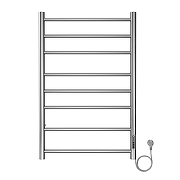 Электрический полотенцесушитель Azario Parma 500x800 П8 AZ10858 диммер справа Хром-1