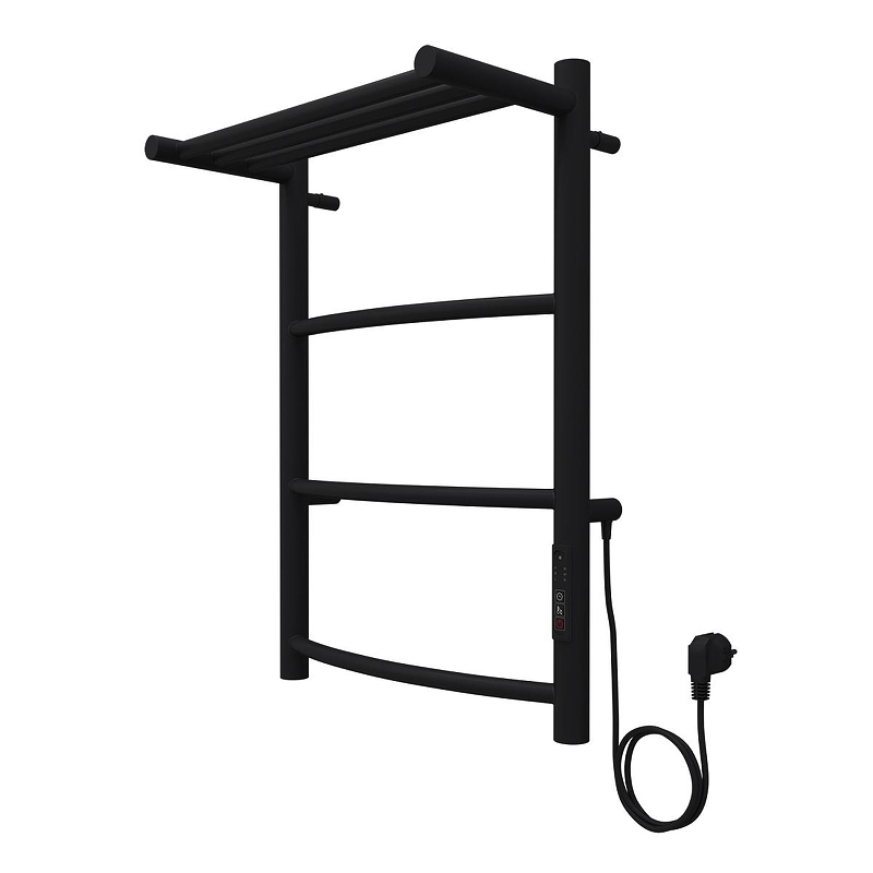 Электрический полотенцесушитель Azario Verona 400x600 П6 AZ04846PB с полкой, диммер справа 