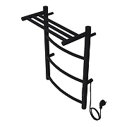 Электрический полотенцесушитель Azario Verona 400x600 П6 AZ04846PB с полкой, диммер справа Черный-1