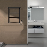 Электрический полотенцесушитель Azario Verona 400x600 П6 AZ04846PB с полкой, диммер справа Черный-4