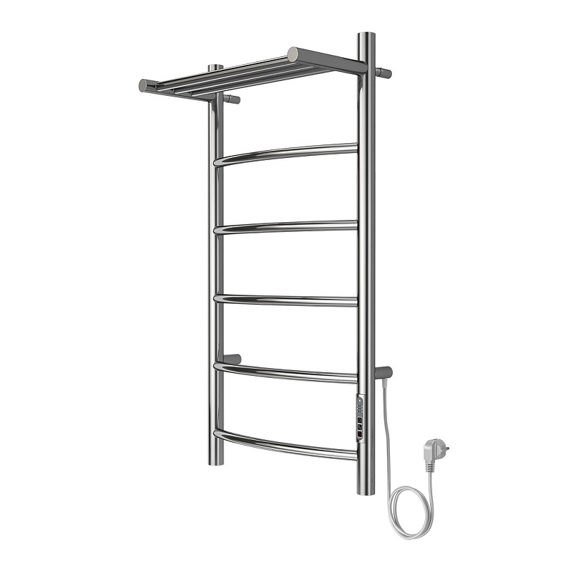 Электрический полотенцесушитель Azario Verona 400x800 П8 AZ04848P с полкой, диммер справа 