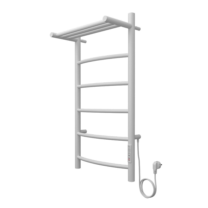 Электрический полотенцесушитель Azario Verona 400x800 П8 AZ04848PW с полкой, диммер справа 