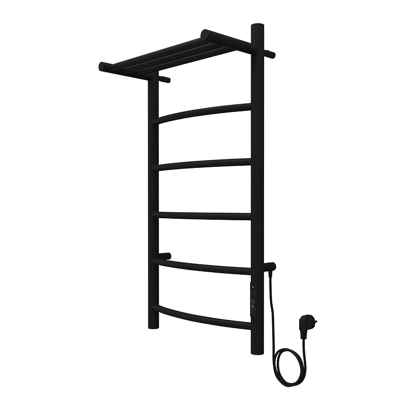 Электрический полотенцесушитель Azario Verona 400x800 П8 AZ04848PB с полкой, диммер справа 