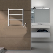 Электрический полотенцесушитель Azario Verona 500x600 П4 AZ04856W диммер справа Белый-4