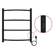 Электрический полотенцесушитель Azario Verona 500x600 П4 AZ04856B диммер справа Черный-3