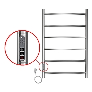 Электрический полотенцесушитель Azario Verona 500x800 П6 AZ04758 диммер слева Хром-3