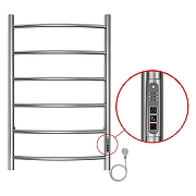 Электрический полотенцесушитель Azario Verona 500x800 П6 AZ04858 диммер справа Хром-3