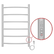 Электрический полотенцесушитель Azario Verona 500x800 П6 AZ04858W диммер справа Белый-3