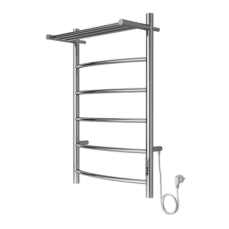 Электрический полотенцесушитель Azario Verona 500x800 П8 AZ04858P с полкой, диммер справа 