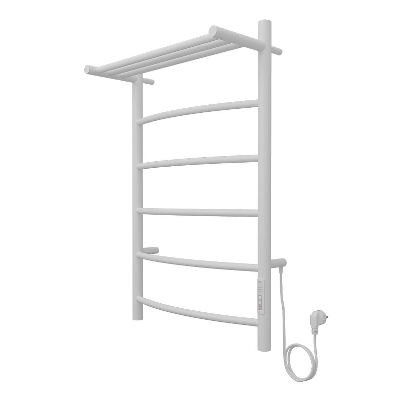 Электрический полотенцесушитель Azario Verona 500x800 П8 AZ04858PW с полкой, диммер справа 