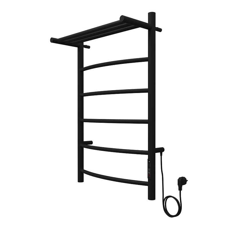 Электрический полотенцесушитель Azario Verona 500x800 П8 AZ04858PB с полкой, диммер справа 