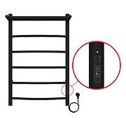 Электрический полотенцесушитель Azario Verona 500x800 П8 AZ04858PB с полкой, диммер справа Черный-3