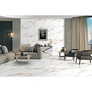 Керамогранит Avroria Statuario Dior AM22-15 серо-золотистый Полированный 60х120 см-2