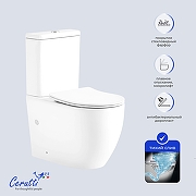 Унитаз компакт Ceruttispa Vince Tornado CT10373 с бачком и сиденьем Микролифт-2