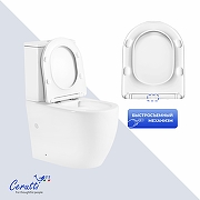 Унитаз компакт Ceruttispa Vince Tornado CT10373 с бачком и сиденьем Микролифт-4