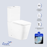 Унитаз компакт Ceruttispa Manlio Tornado CT10618 с бачком и сиденьем Микролифт-2