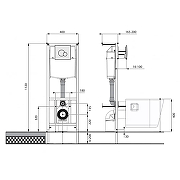 Комплект унитаза с инсталляцией Santek Лайн 1WH501729 с сиденьем Микролифт и клавишей смыва цвет Хром-9