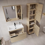 Шкаф пенал VIANT Кельн 45 VKEL450SD-PEN цвет Светлое дерево-6