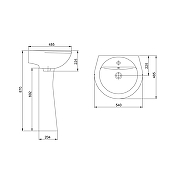 Раковина Santeri Соната 54 1.3111.2.S07.11B.0 цвет Декор бежевый-4