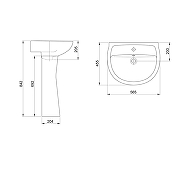 Раковина Santeri Версия 57 1.3111.5.S01.11B.0 цвет Крап на белом-2