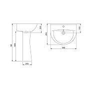 Раковина Santeri Виктория 56 1.3111.6.S07.11B.0 цвет Декор бежевый-2
