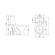 Унитаз компакт Santeri Соната 1.P201.2.S04.00B.F с бачком и сиденьем цвет Салатовый-6