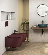 Биде Isvea Sentimenti Neo 10AR41010-2R подвесное цвет Бордовый матовый-1