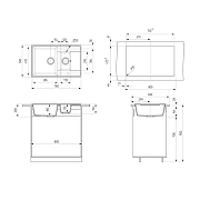 Кухонная мойка Ulgran Quartz Prima 780 1,5K-10 цвет Песок-1