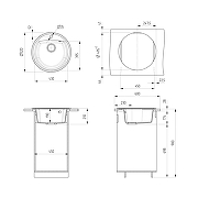 Кухонная мойка Ulgran Classic U-603-342 цвет Графит-1