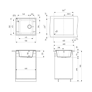 Кухонная мойка Ulgran Classic U-604-309 цвет Темно-серый-1