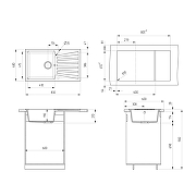 Кухонная мойка Ulgran Classic U-703-345 цвет Шоколад-1