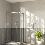 Душевой уголок Esbano 100х90 ESF-90D1+100D2-C к-т профиль Хром стекло прозрачное