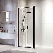 Душевой уголок RGW Passage 90x90 060813499-014 профиль цвет Черный стекло прозрачное