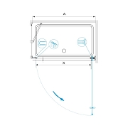 Душевой уголок RGW Hotel 80x90 3506045189-011 профиль цвет Хром стекло прозрачное-1